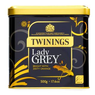TWININGS - Černý čaj LADY GREY 500g plechovka
