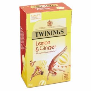 TWININGS - Ovocný čaj CITRÓN &amp; ZÁZVOR (20 sáčků / 30g)