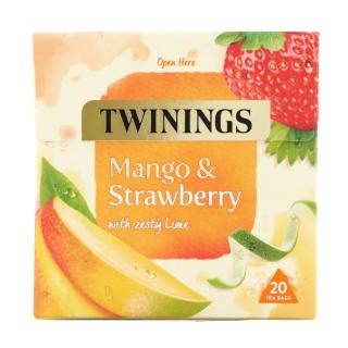 TWININGS - Ovocný čaj MANGO, JAHODA A LIMETKOVÁ KŮRA (20 sáčků / 40g)