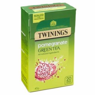 TWININGS - Zelený čaj GRANÁTOVÉ JABLKO (20 sáčků / 40g)