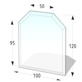 Lienbacher podkladové sklo pod kamna obdélník, zkosené hrany Síla materiálu: 6 mm, Podkladové sklo: 100 x 120 cm