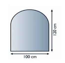 Lienbacher podkladové sklo pod kamna oblouk Síla materiálu: 6 mm, Podkladové sklo: 100 x 100 cm