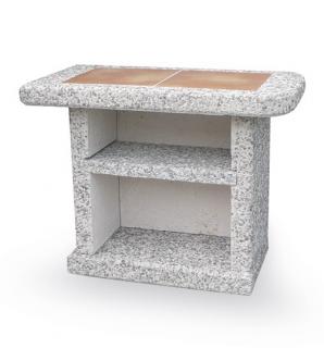 Norman Betonový stolek Variant Povrch: bílo-šedý jemný vymývaný/terakota jemný vymývaný