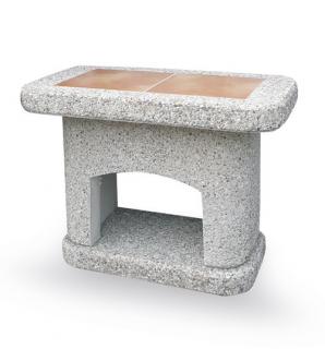 Norman Stolek boční betonový Atlas Povrch: bílý vymývaný