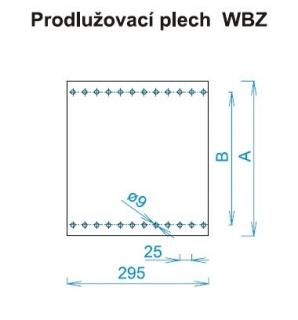 Prodlužovací plech k WBV (200mm)