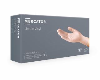 MERCATOR simple VINYL rukavice M bez pudru 100ks
