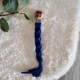 klip na dudlík Mimoušek macrame navy