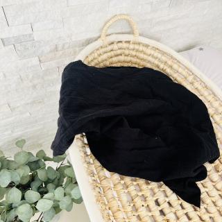Mušelínová deka/plena černá