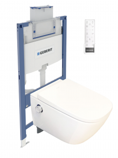 GEBERIT DUOFIX předstěnový modul,  WATERGATE INTEGRA Premium CUBE sprchovací toaleta, WG-200P-SET-111.030.00.1
