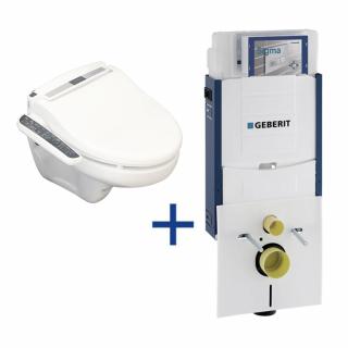 HYUNDAI WACORTEC HDB-1500 elektronické bidetové prkénko,  CONCEPT 100 Rimless závěsné WC, GEBERIT KOMBIFIX 110.300.00.5 modul pro závěsné WC