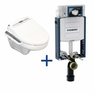 HYUNDAI WACORTEC HDB-1500 elektronické bidetové prkénko,  CONCEPT 100 Rimless závěsné WC, GEBERIT KOMBIFIX ECO 110.302.00.5 modul pro závěsné WC
