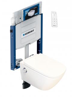 WATERGATE INTEGRA Comfort CUBE sprchovací toaleta, GEBERIT KOMBIFIX ECO 110.302.00.5 předstěnový mod, WG-200C-SET-110.302.00.5
