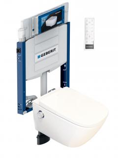 WATERGATE INTEGRA Premium CUBE sprchovací toaleta, GEBERIT KOMBIFIX ECO předstěnový modul, WG-200P-SET-110.302.00.5