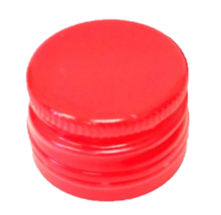 Hliníkové víčko na lahev ČERVENÉ 28 mm s pojistným kroužkem Počet kusů v balení: 1