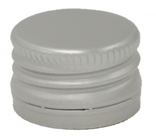 Hliníkové víčko na lahev STŘÍBRNÉ 25 mm s pojistným kroužkem Počet kusů v balení: 1