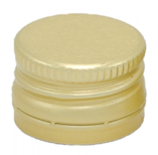Hliníkové víčko na lahev ZLATÉ 25 mm s pojistným kroužkem Počet kusů v balení: 1