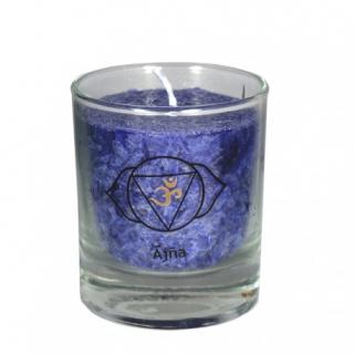 Čakrová svíce - královská modř mini (Meditace a zvnitřnění)