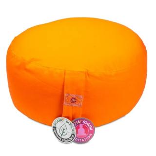 Meditační polštář -  2. čakra (100% organická bavlna, oranžová)