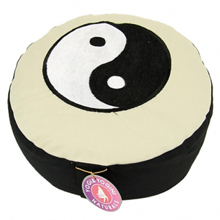 Meditační polštář - JIN JANG (bílý, černý)