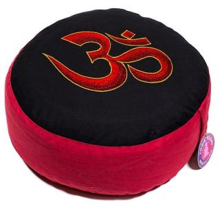 Meditační polštář - Ohm (červeno-černý)