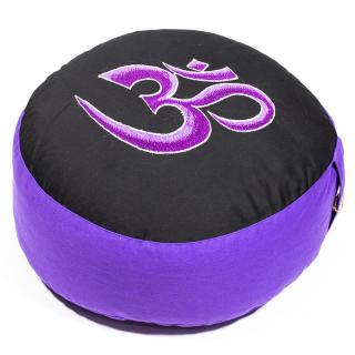 Meditační polštář - Ohm (fialovo-černý)