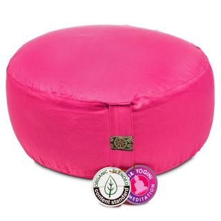 Meditační polštář - Sytě růžová (100% organická bavlna)