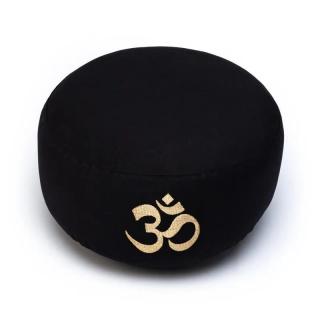 Meditační pošltář - Ohm, černý (100% organická bavlna)