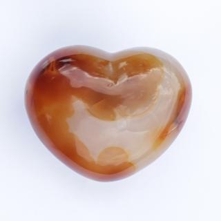 Srdce z karneolu (7.5 x 6 x 3.5cm)