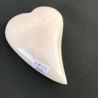 Srdce z růžového Opálu (8,5 x 6,5 x 1,5cm)