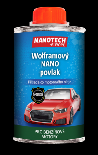 Přísada do motorového oleje pro BENZINOVÉ  motory - Wolframový NANO povlak Balení: 240 ml (do 8 l náplně motorového oleje)