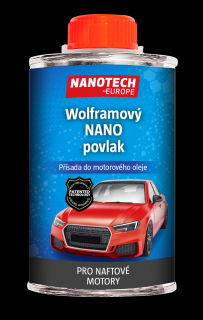 Přísada do motorového oleje pro NAFTOVÉ motory - Wolframový NANO povlak Balení: 110 ml (do 3,5 l náplně motorového oleje)