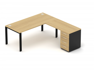 Kancelářská sestava EPIC Z13 U, volitelná délka stolu 160/180cm (Sestava pro jednu osobu)