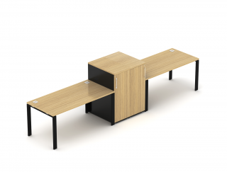 Kancelářská sestava EPIC Z17 U, volitelná délka stolů 160/180cm (Sestava pro dvě osoby)