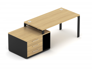 Kancelářská sestava EPIC Z3 U, volitelná délka stolu 160/180cm, volitelná varianta L/P (Sestava pro jednu osobu)