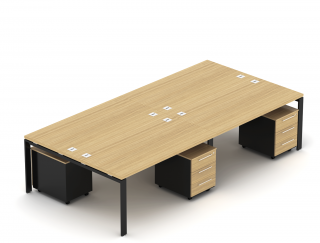 Kancelářská sestava EPIC Z35 U, volitelná délka stolu 240/280/320/360cm (Sestava pro 4 osoby)