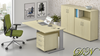 Sestava kancelářského nábytku Komfort 1.6, javor ZEP 1.6 12