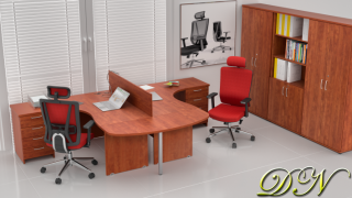 Sestava kancelářského nábytku Komfort 2.12, calvados ZE 2.12P 03