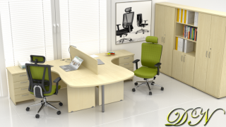 Sestava kancelářského nábytku Komfort 2.12, javor ZE 2.12P 12