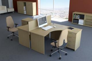 Sestava kancelářského nábytku Komfort 2 calvados R111002 03