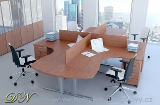 Sestava kancelářského nábytku Komfort 3 buk R111003 11