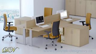 Sestava kancelářského nábytku Komfort 4 calvados R111004 03