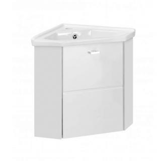 Besteco rohová koupelnová skříňka s umyvadlem 42x48x41cm FINKA W824