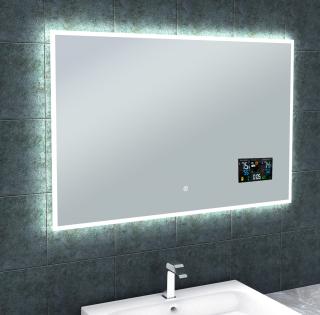 Besteco zrcadlo BRIGHT DIGITAL 100x65cm s LED, MLE65-100TD