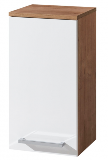 Horní skříňka Pure 63x33 cm, bílá/dub Ribbeck, pravá