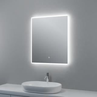 Koupelnové zrcadlo s LED osvětlením Besteco BRIGHT SILVER 60x70x3cm