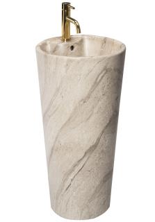 Volně stojící keramické umyvadlo 83x44 cm, Marble Beige