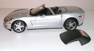 Chevrolet Corvette C6 Cabriolet + střecha stříbrná 1:12 Mattel