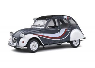 Citroen 2CV6 Chic 1982 šedá-bílá 1:18 Solido