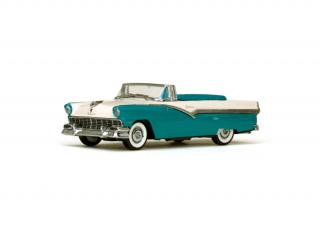 Ford Fairlane 1956 Open Convertible Peacock Blue - Colonial White 1:43 Vitesse