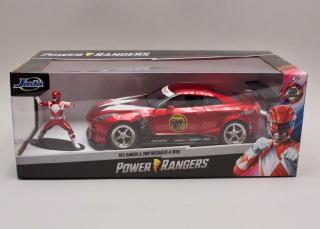 Nissan GT-R R35 2009 + figurka Red Ranger  Power Rangers  1:24 Jada Toys